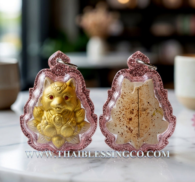 ✨ Divine White Nine-Tailed Fox Spirit "Queen of Charisma"by Khru Ba Tao: Authentic Thai Wealth-Attracting Talisman Crafted from Pure Buddhist Consecrated Powders for Supreme Seduction, Social Success, and Billionaire Prosperity (Wat Ban Lao)