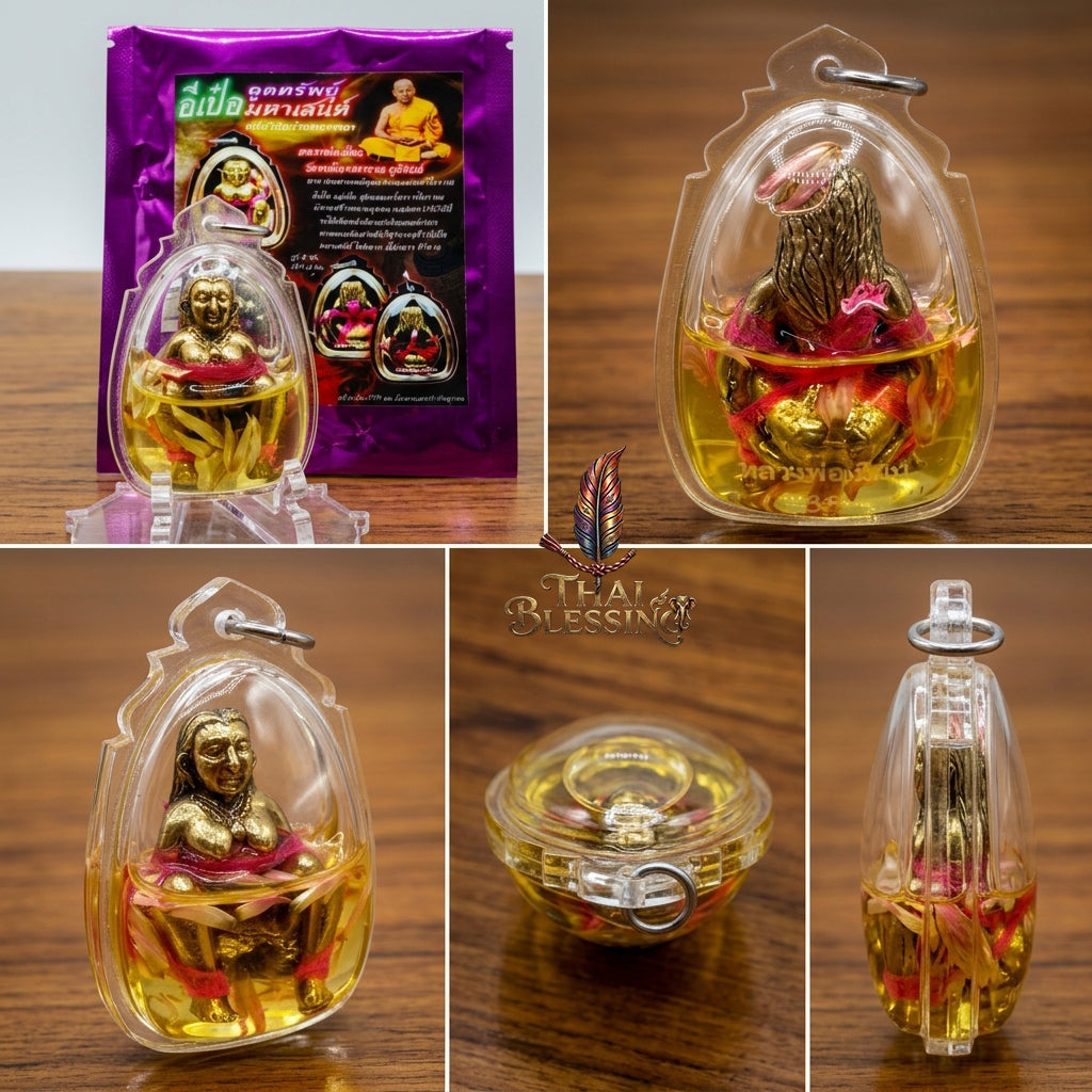 🌸 E-Per Dood Sap The Sovereign Magnet of Wealth & Desire – Submerged in Wan Dok Thong Oil – Luang Phor Mian – The Ultimate Alchemical Engine for Financial Suction & Hypnotic Attraction!