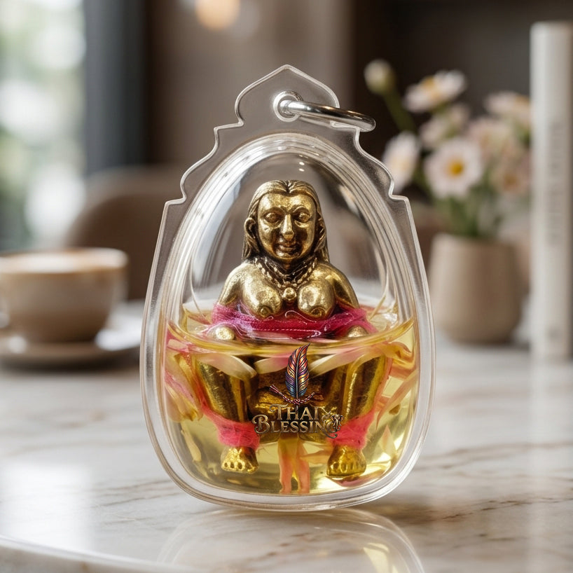 🌸 E-Per Dood Sap The Sovereign Magnet of Wealth & Desire – Submerged in Wan Dok Thong Oil – Luang Phor Mian – The Ultimate Alchemical Engine for Financial Suction & Hypnotic Attraction!