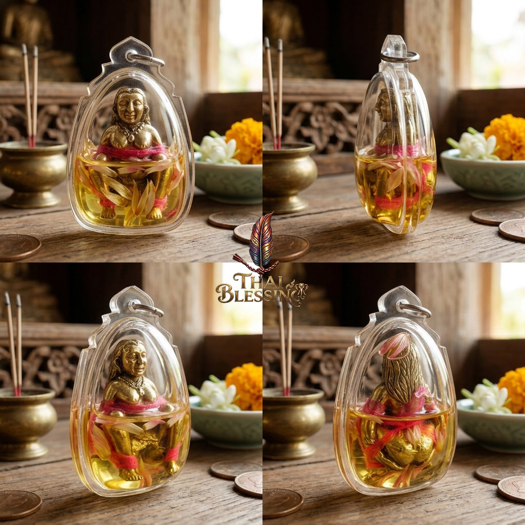🌸 E-Per Dood Sap The Sovereign Magnet of Wealth & Desire – Submerged in Wan Dok Thong Oil – Luang Phor Mian – The Ultimate Alchemical Engine for Financial Suction & Hypnotic Attraction!