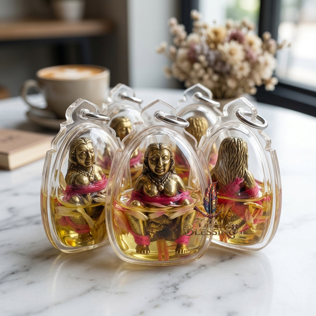 🌸 E-Per Dood Sap The Sovereign Magnet of Wealth & Desire – Submerged in Wan Dok Thong Oil – Luang Phor Mian – The Ultimate Alchemical Engine for Financial Suction & Hypnotic Attraction!