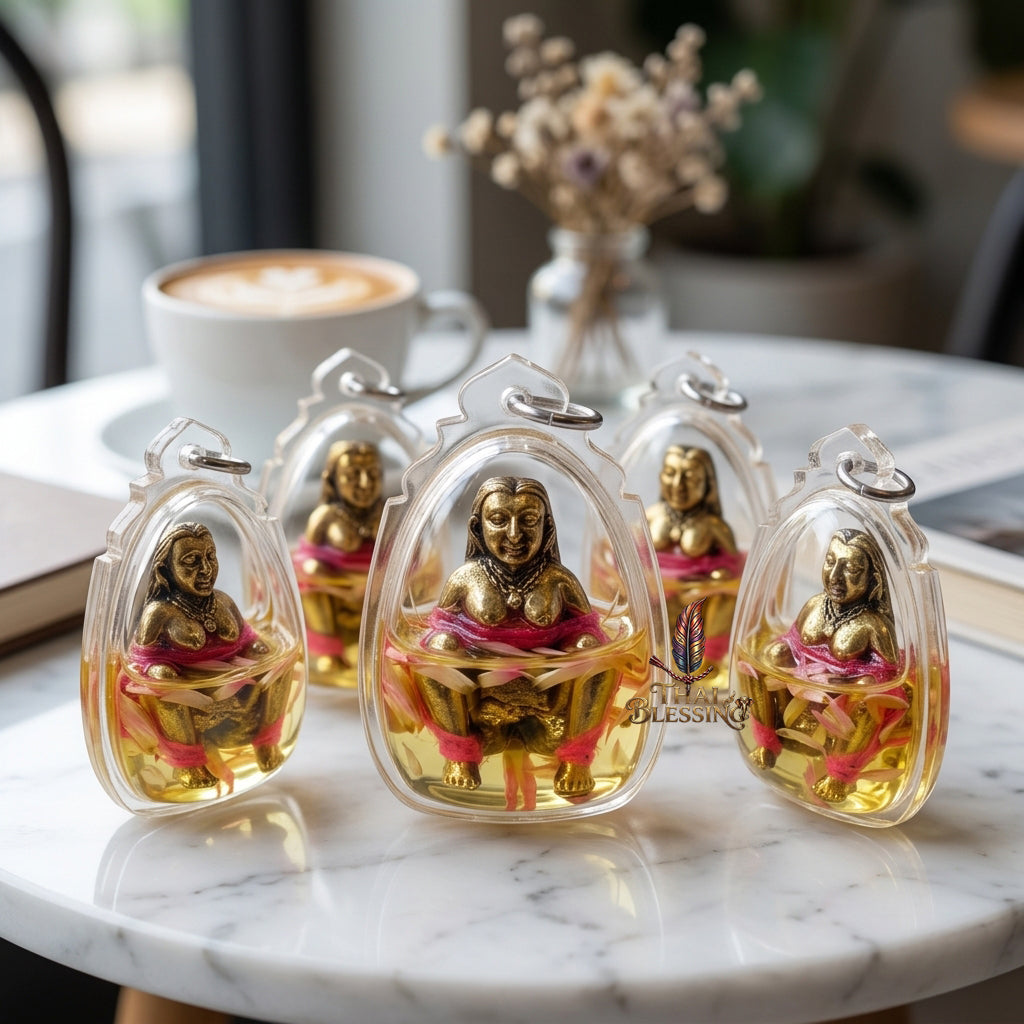 🌸 E-Per Dood Sap The Sovereign Magnet of Wealth & Desire – Submerged in Wan Dok Thong Oil – Luang Phor Mian – The Ultimate Alchemical Engine for Financial Suction & Hypnotic Attraction!