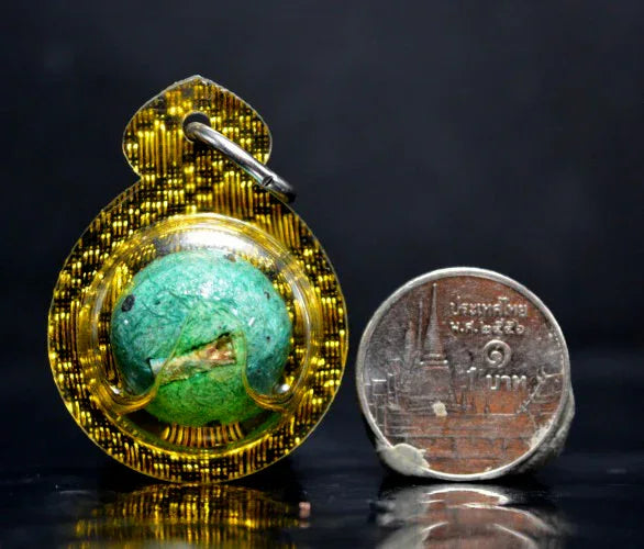 💚 Endless Wealth & Charm – Green Prosperity Orb by Kruba Baeng for Attracting Fortune, Sales & Loving Favor