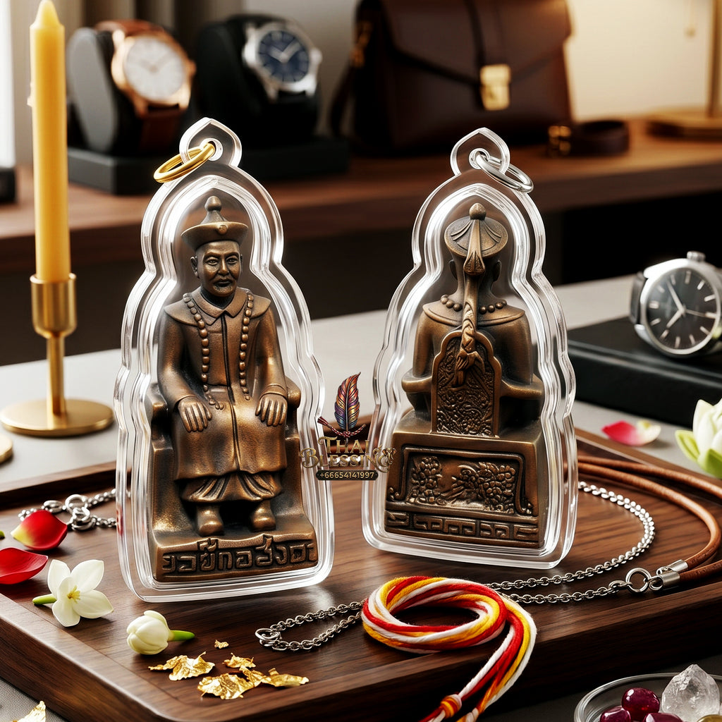 ✨🎲💰 Authentic Thai Amulet Yi Ko Hong - Imperial Speculative Asset Engine (2.9 cm), Luang Pu Khi 2010 Dark Bronze Wealth Regulator