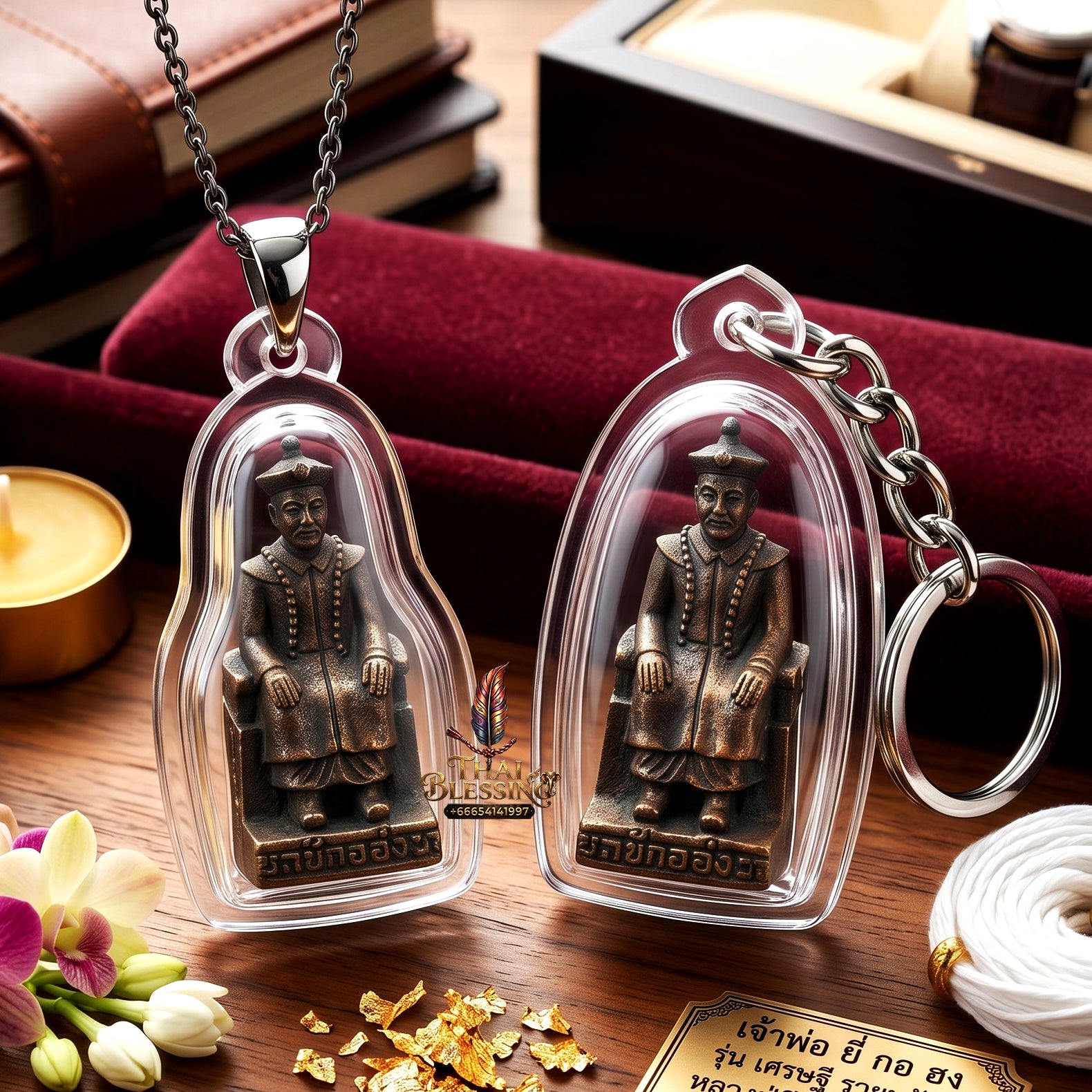 ✨🎲💰 Authentic Thai Amulet Yi Ko Hong - Imperial Speculative Asset Engine (2.9 cm), Luang Pu Khi 2010 Dark Bronze Wealth Regulator Waterproof Case