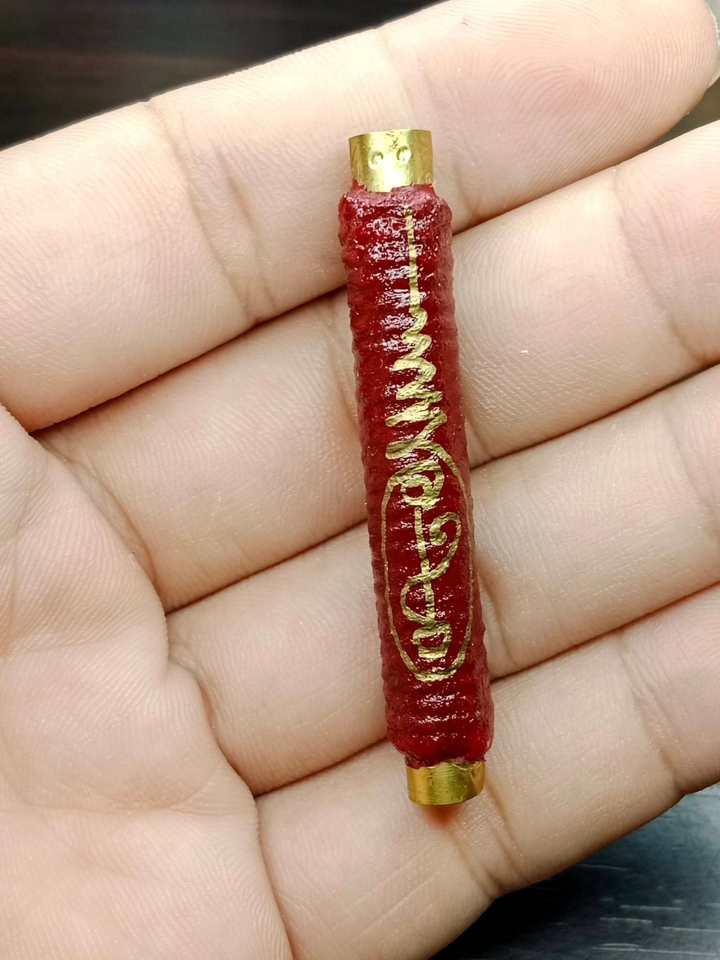 🌟 Experience the Magnetic Power of the Narai Awatara Takrud – Blessed by Luang Pho Yod with Sacred Hand Inscriptions Promoting Loving-Kindness and Prosperity!