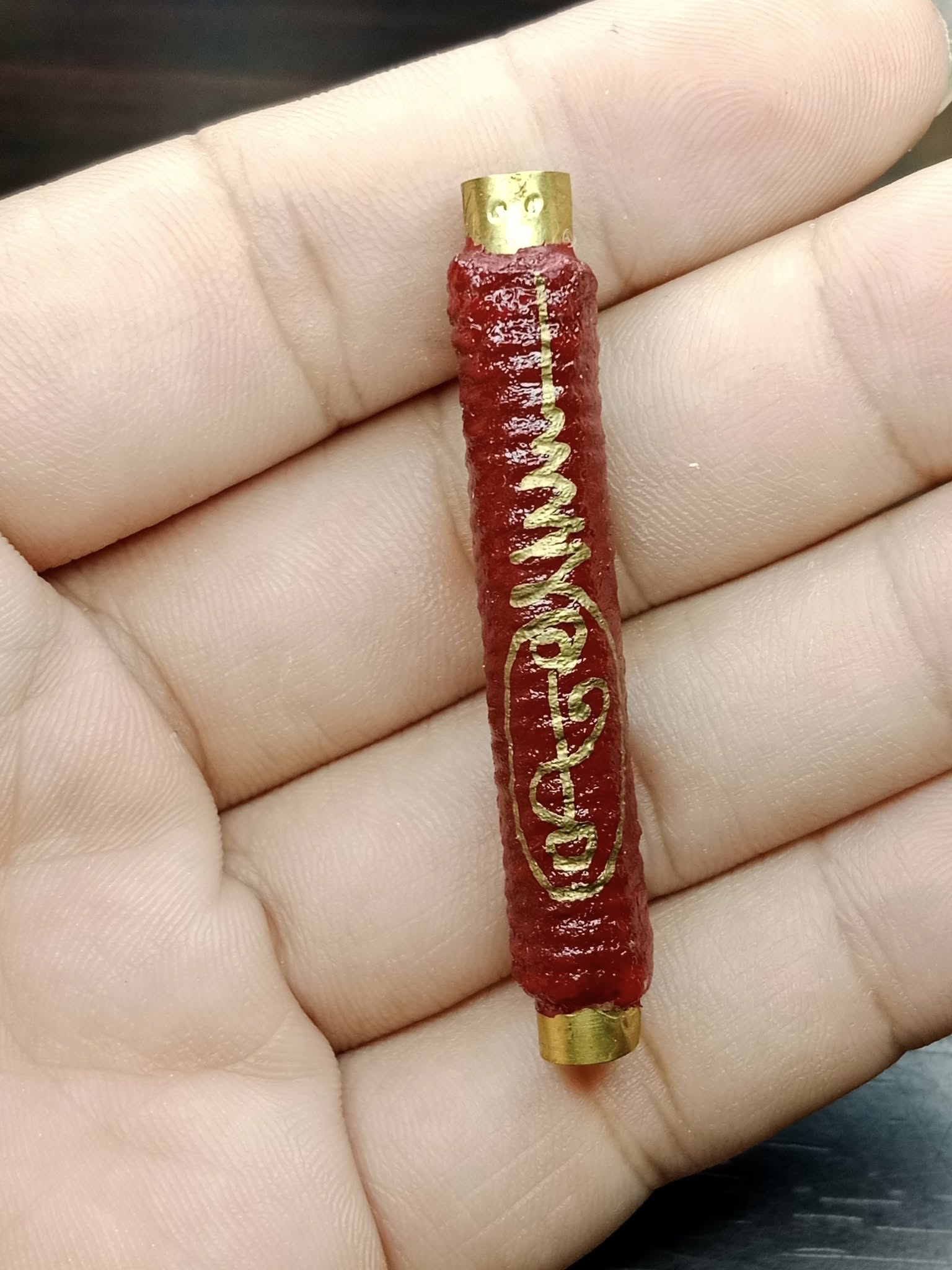 🌟 Experience the Magnetic Power of the Narai Awatara Takrud – Blessed by Luang Pho Yod with Sacred Hand Inscriptions Promoting Loving-Kindness and Prosperity!