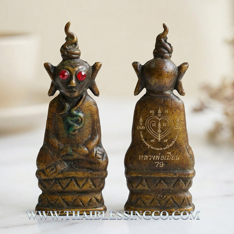👑Extreme Charisma Phor Ngang "Na-Ok-Taek" Heart-Breaker Edition Authentic Thai Ancient Bronze Talisman Infused with "Wan Raka" Lust Oil and Khun Paen Seduction Spells for Supreme Mercy, Social Influence, and Unstoppable Attraction