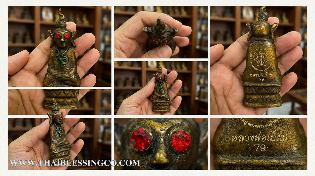 👑Extreme Charisma Phor Ngang "Na-Ok-Taek" Heart-Breaker Edition Authentic Thai Ancient Bronze Talisman Infused with "Wan Raka" Lust Oil and Khun Paen Seduction Spells for Supreme Mercy, Social Influence, and Unstoppable Attraction
