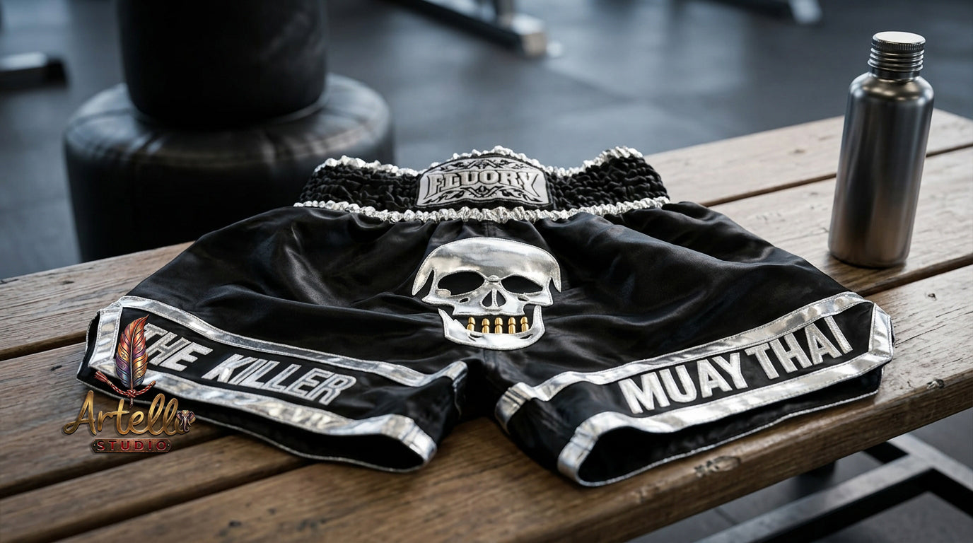 🥊 FLUORY Professional Muay Thai Shorts - High-Performance Polyester Training Trunks for Men, Women & Kids - Quick-Dry Breathable Kickboxing Gear - Advanced Combat Sports Apparel for MMA & Boxing Excellence