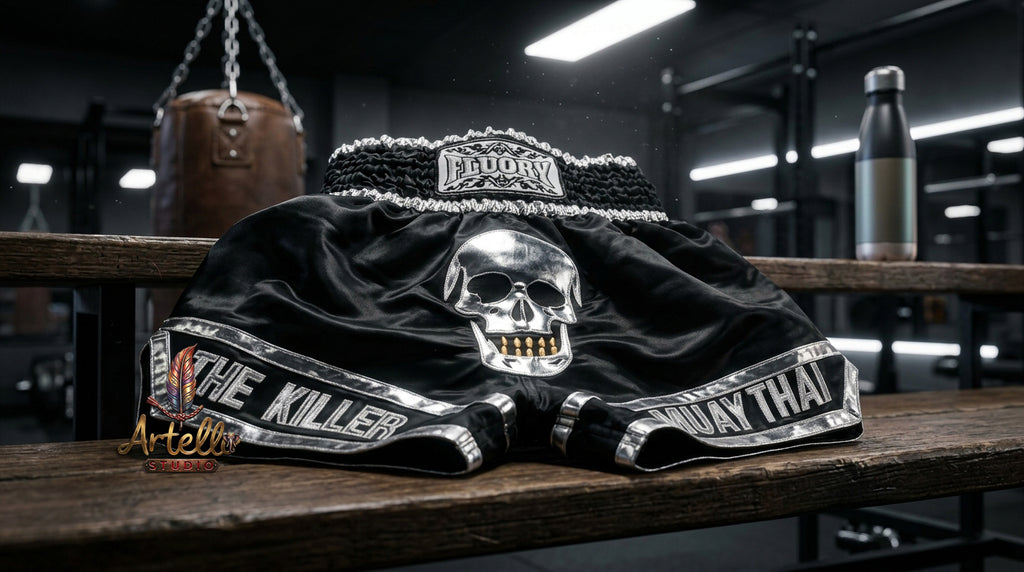 🥊 FLUORY Professional Muay Thai Shorts - High-Performance Polyester Training Trunks for Men, Women & Kids - Quick-Dry Breathable Kickboxing Gear - Advanced Combat Sports Apparel for MMA & Boxing Excellence