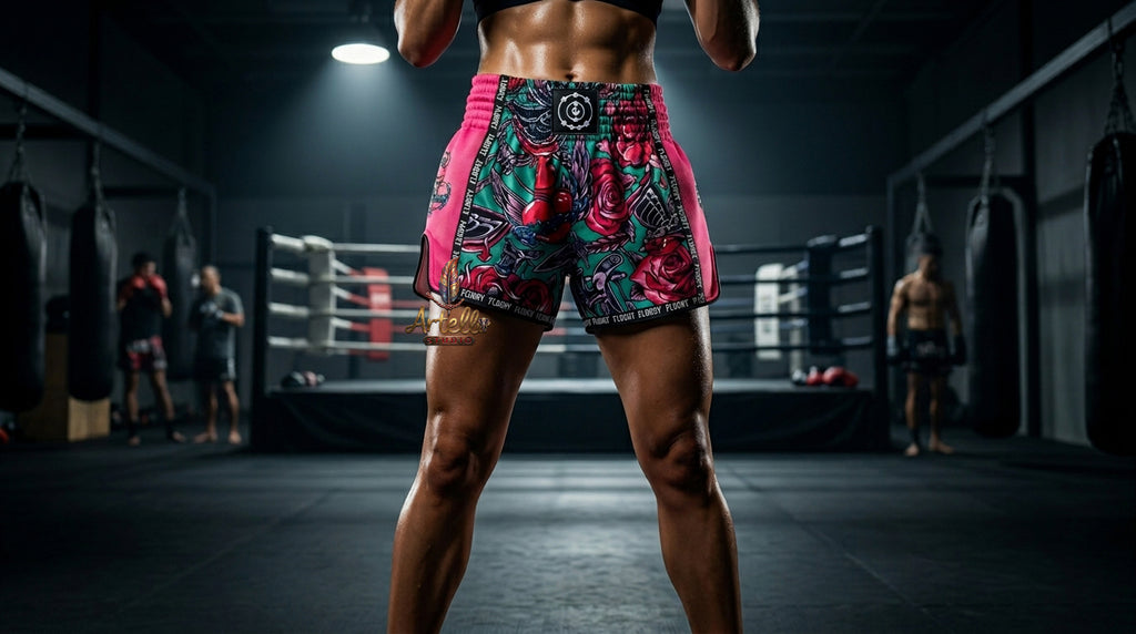 🥊 FLUORY Professional Muay Thai Shorts - High-Performance Polyester Training Trunks for Men, Women & Kids - Quick-Dry Breathable Kickboxing Gear - Advanced Combat Sports Apparel for MMA & Boxing Excellence