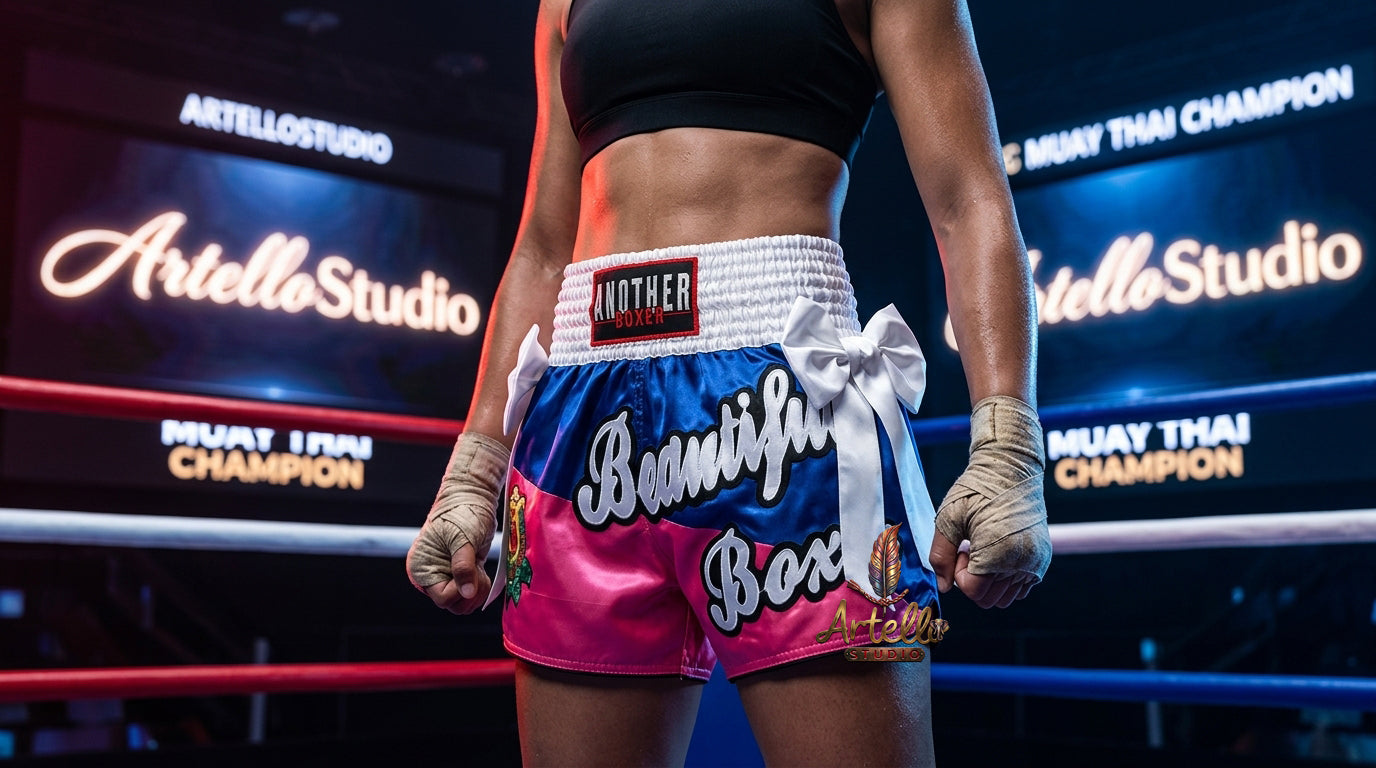🥊 Muay Thai Shorts Kickboxing MMA Fight Shorts for Men Women Kids – Thai Boxing Training Gear, Breathable Quick Dry Martial Arts Combat Shorts
