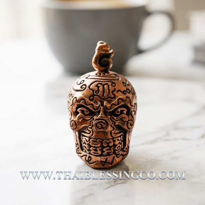 💀 First Edition "Golden Skull" (Sap Mang Khang) Copper Edition: The Sovereign Talisman of Truth, Wealth, and Ancient Influence