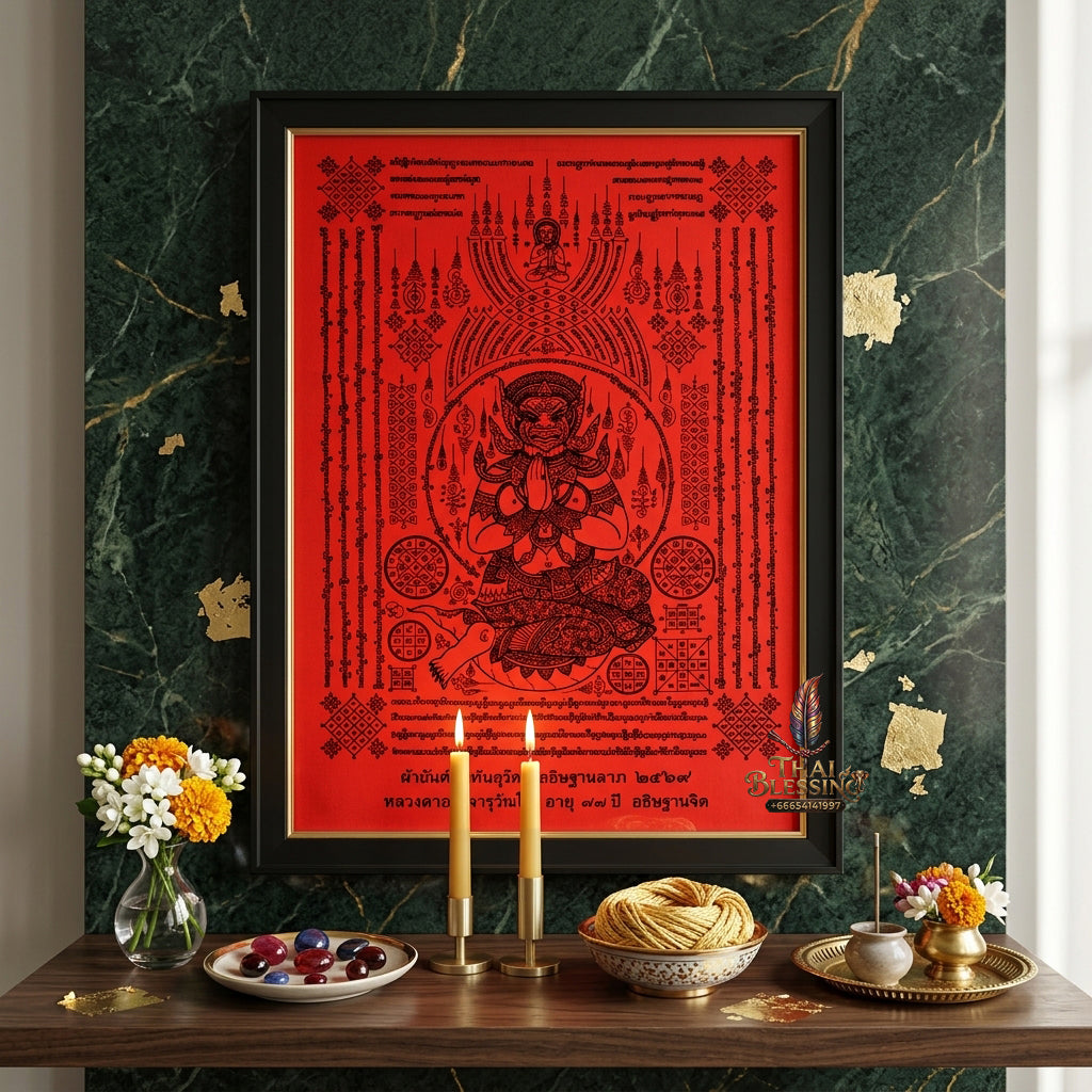 ✨👑🌊 Sacred Empress Sovereign of Omnidirectional Inbound Assets Ynt Cloth - Luang Ta Or 2026 Jindamanee Master Setup (60x80 cm), Ultimate Revenue Velocity & Market Domain Defense Shield