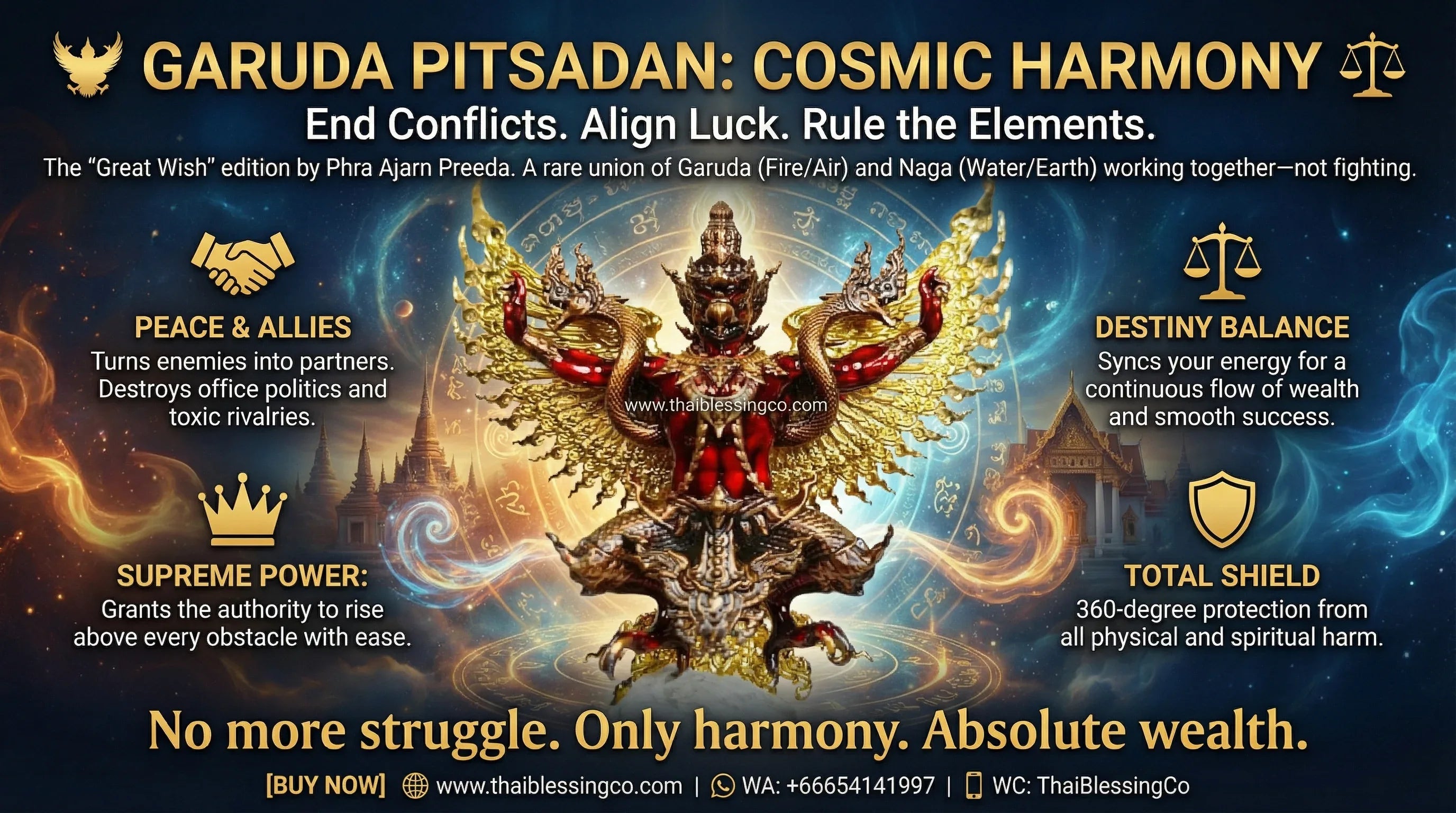 🦅 GARUDA PITSADAN: COSMIC HARMONY ⚖️ Master the Elements of Success: Transcend Conflict and Align with Universal Harmony