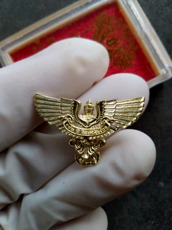 🦅 Garuda Treasure Guardian Coin – 140th Thailand Post Legacy Amulet from Wat Kru Tharam, Ayutthaya