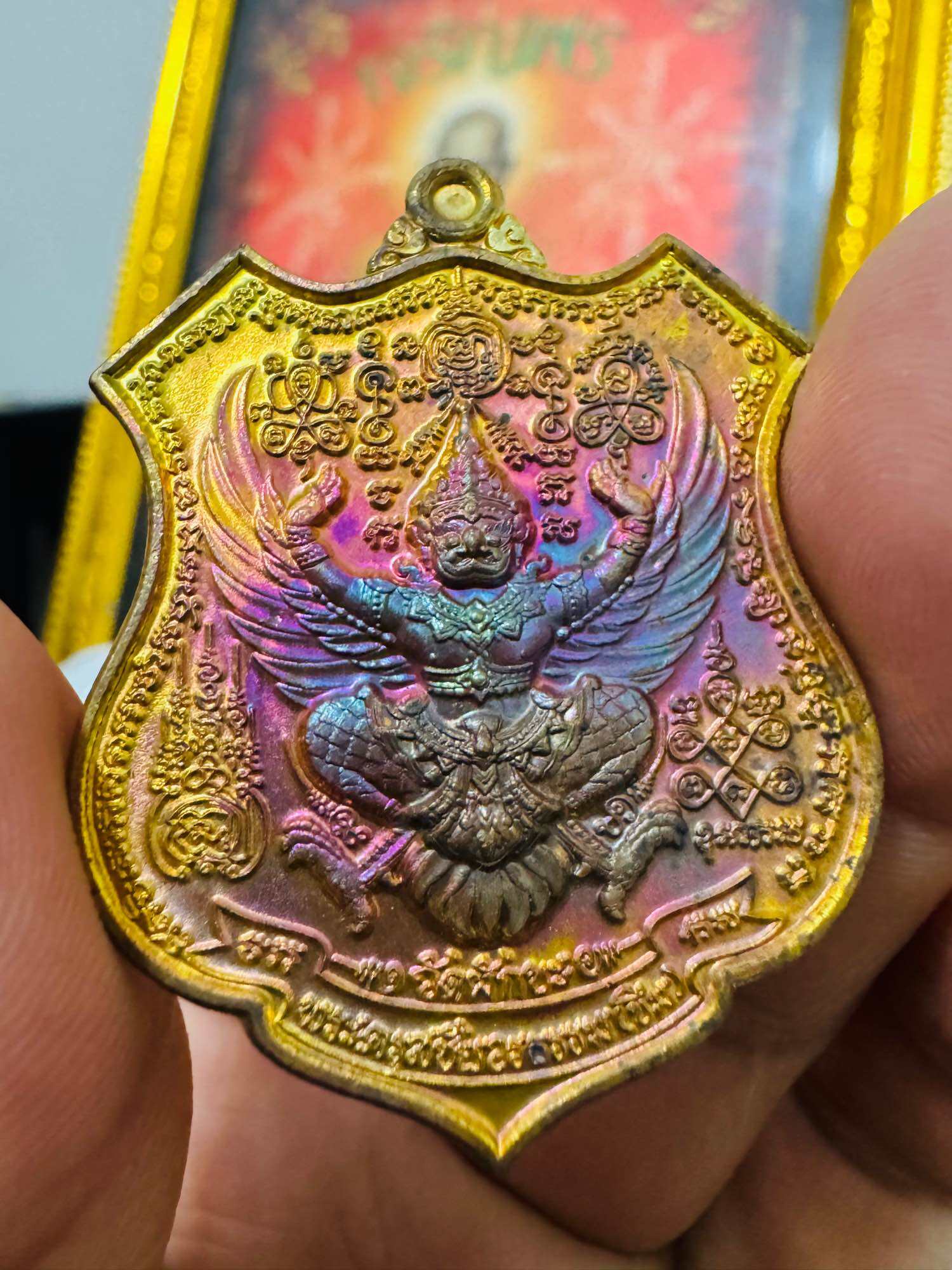 Garuda–Naga Sacred Coin – Blessed Thai Amulet by Luang Ta Khim (2020 Edition) Default Title