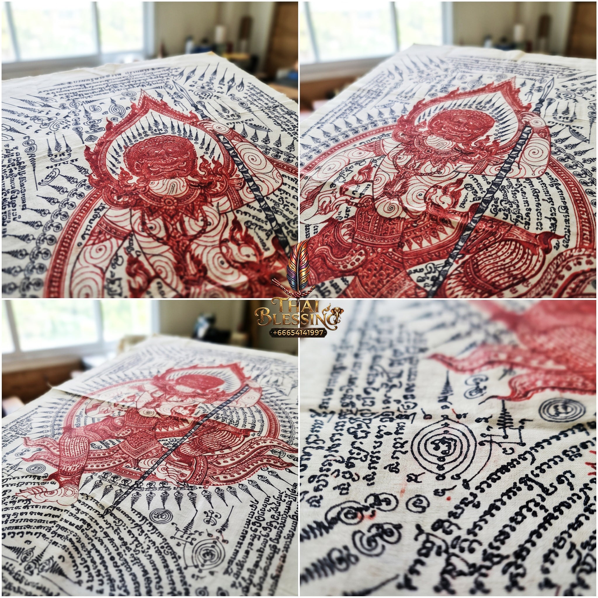 ✨👑👁️ Sacred Esoteric Grandmaster Overlord Ynt Cloth - Achan San Khong Wet Ang Thong Consecrated Large Legacy Masterpiece (110x65 cm), Ultimate Adversary Dissolution Shield, Premium Executive Fortune & Absolute Authority Matrix