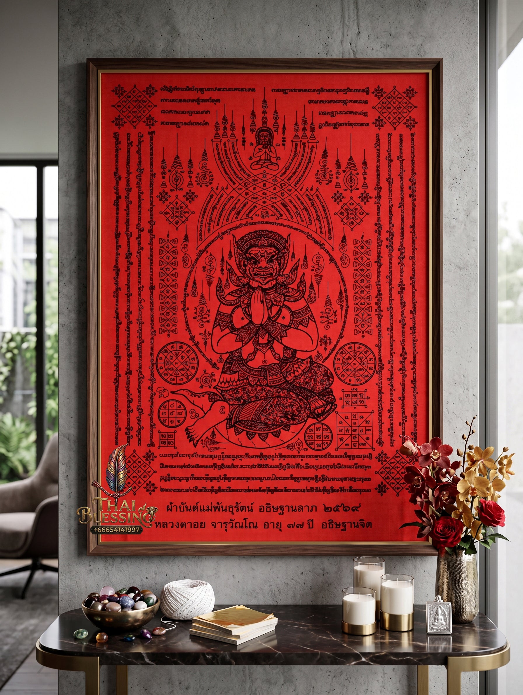 ✨👑🌊 Sacred Empress Sovereign of Omnidirectional Inbound Assets Ynt Cloth - Luang Ta Or 2026 Jindamanee Master Setup (60x80 cm), Ultimate Revenue Velocity & Market Domain Defense Shield