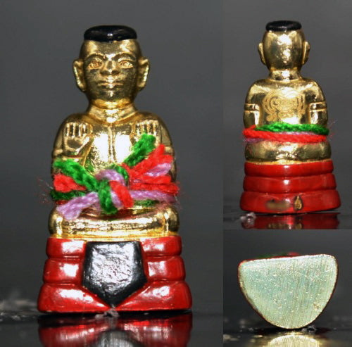 ✨ Golden Abundance Guardian: Blessed "Kuman Thong Phoem Sap" Amulet – Sacred "Stang" Bronze Wealth Magnet & Prosperity Talisman (2023 Edition by Luang Pu Kao)