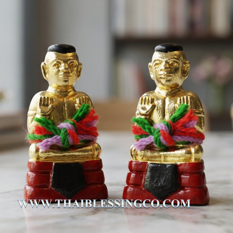 ✨ Golden Abundance Guardian: Blessed "Kuman Thong Phoem Sap" Amulet – Sacred "Stang" Bronze Wealth Magnet & Prosperity Talisman (2023 Edition by Luang Pu Kao)