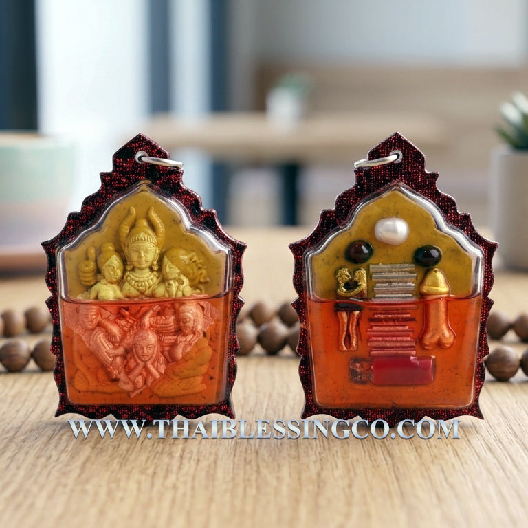 👑 Golden Radiance Phaya Khao Kham "Billionaire Seduction" Sacred Amulet Authentic Thai Wealth-Attracting Talisman Infused with Yellow Solar Charm Powders and Gold Leaf for Supreme Charisma, Career Favor, and Prosperity Rituals