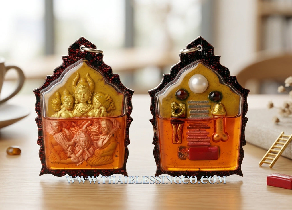 👑 Golden Radiance Phaya Khao Kham "Billionaire Seduction" Sacred Amulet Authentic Thai Wealth-Attracting Talisman Infused with Yellow Solar Charm Powders and Gold Leaf for Supreme Charisma, Career Favor, and Prosperity Rituals