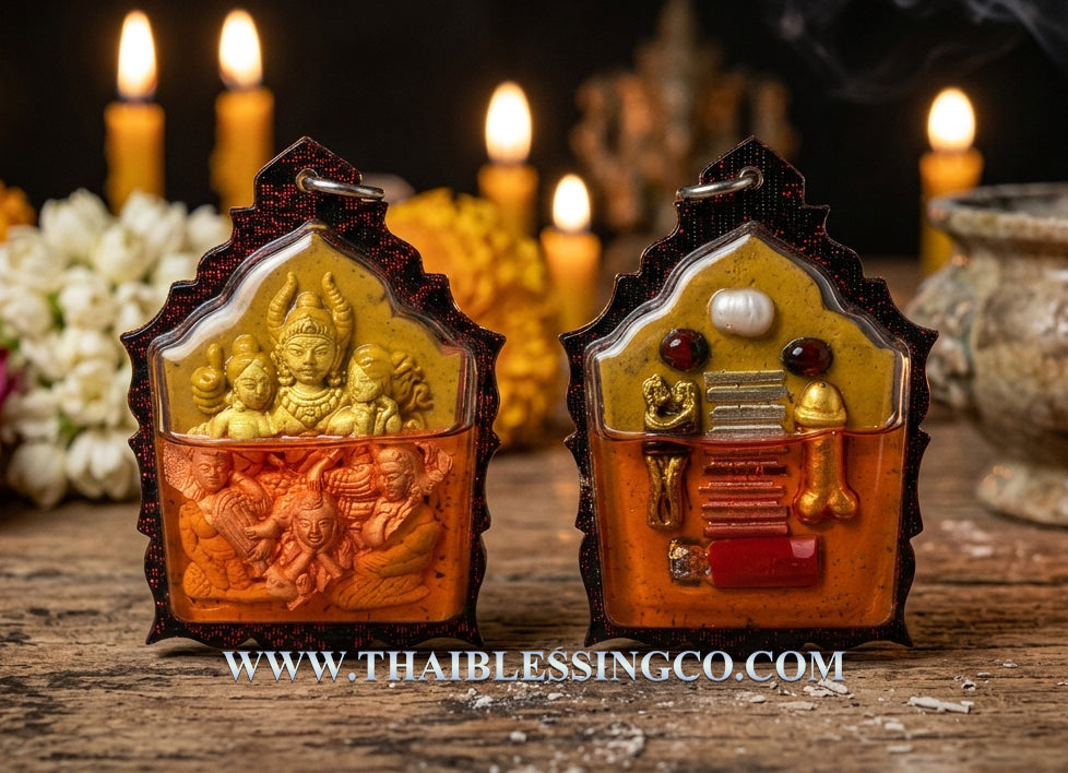 👑 Golden Radiance Phaya Khao Kham "Billionaire Seduction" Sacred Amulet Authentic Thai Wealth-Attracting Talisman Infused with Yellow Solar Charm Powders and Gold Leaf for Supreme Charisma, Career Favor, and Prosperity Rituals