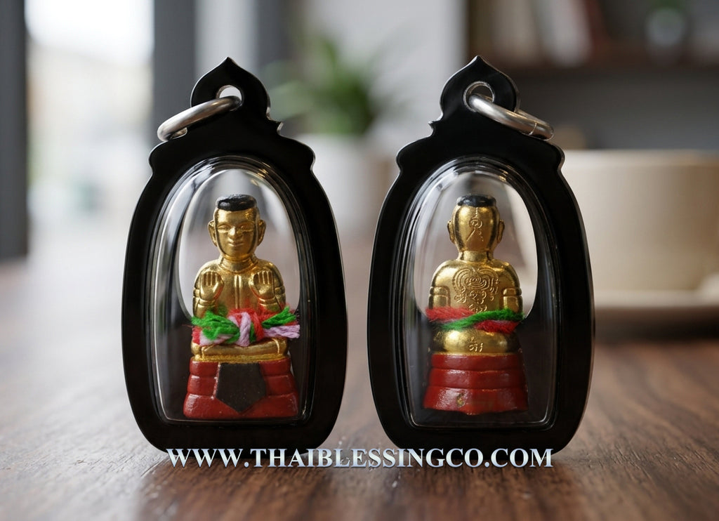 ✨ Golden Abundance Guardian: Blessed "Kuman Thong Phoem Sap" Amulet – Sacred "Stang" Bronze Wealth Magnet & Prosperity Talisman (2023 Edition by Luang Pu Kao)