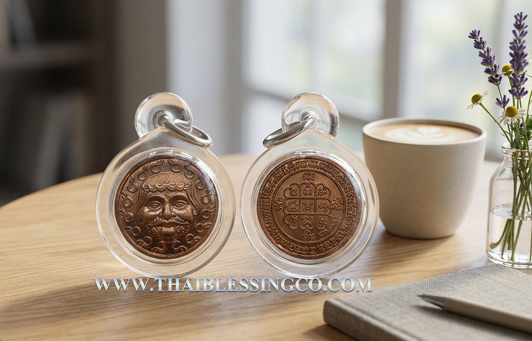 ✨ Sacred Gorgon Medusa "The Divine Gaze": 3rd Edition Mystical Copper & Silver Protection Coin – Consecrated by Grandmaster Arjan Kom (Suphanburi) for Absolute Defense Against Spirits, Demons, and Malicious Intent