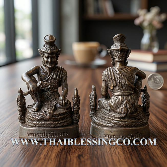 ✨ Grand Master Lersi Narot Sovereign: Authentic Thai Luang Pu Kambu Sacred Navalyoha Metal Talisman for Instant Prosperity, Miracle Protection & Career Mastery (Wat Kud Chomphu 2554 Edition) ✨