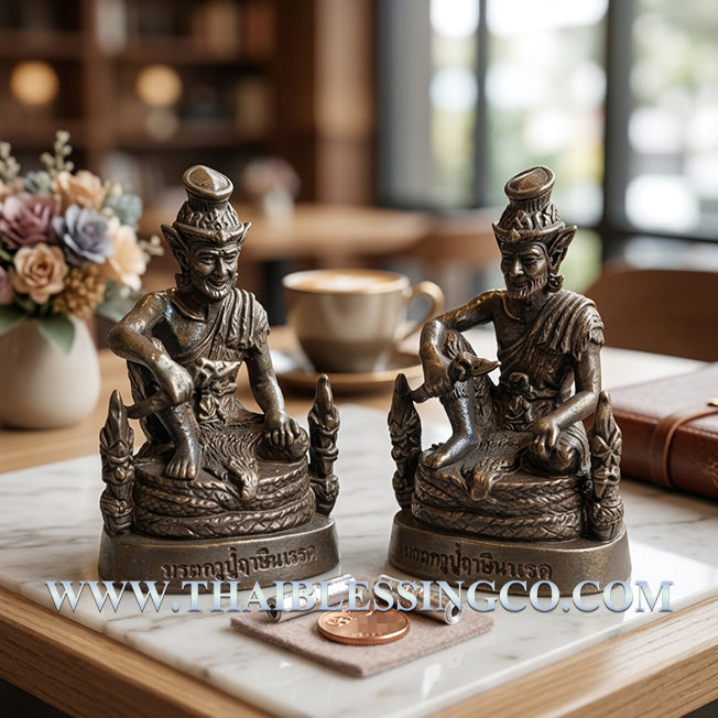✨ Grand Master Lersi Narot Sovereign: Authentic Thai Luang Pu Kambu Sacred Navalyoha Metal Talisman for Instant Prosperity, Miracle Protection & Career Mastery (Wat Kud Chomphu 2554 Edition) ✨