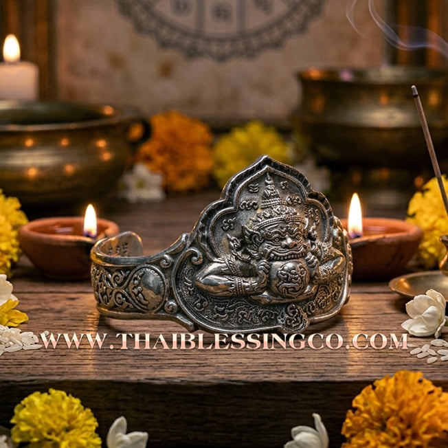 ✨🛡️ Grand Phraya Rahu "Nuea Duang" Destiny-Transcending Bracelet: Master Achan Plian Hatyanon (2024 Sao 5 Edition) – The Supreme Alchemical Polished Alpaca Talisman for Absolute Power, Fortune, and Fate Control