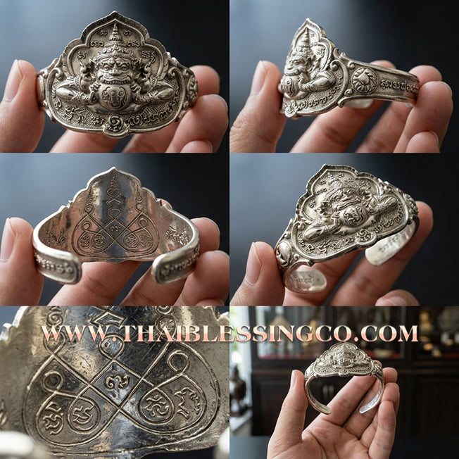 ✨🛡️ Grand Phraya Rahu "Nuea Duang" Destiny-Transcending Bracelet: Master Achan Plian Hatyanon (2024 Sao 5 Edition) – The Supreme Alchemical Polished Alpaca Talisman for Absolute Power, Fortune, and Fate Control