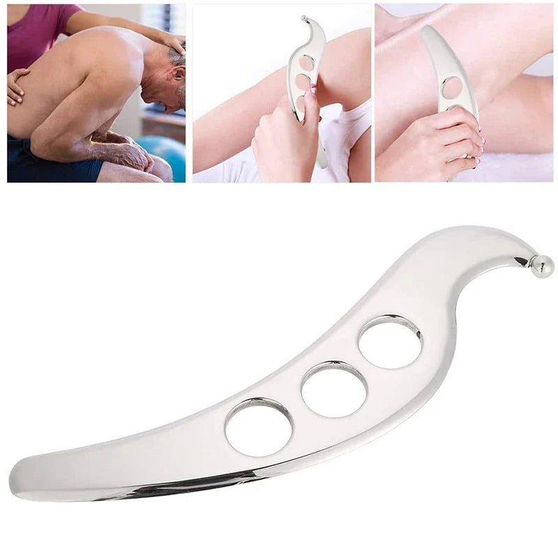 Stainless Steel Gua Sha Tool – Manual Scraping Massage Tool for Physical Therapy, Pain Relief, and Myofascial Release﻿