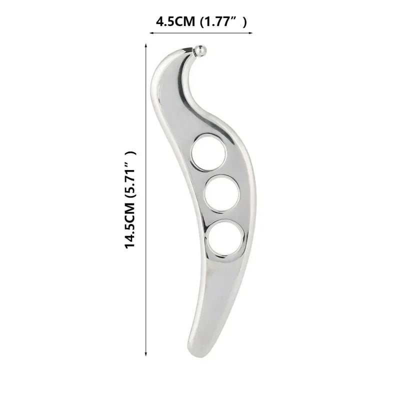 Stainless Steel Gua Sha Tool – Manual Scraping Massage Tool for Physical Therapy, Pain Relief, and Myofascial Release﻿