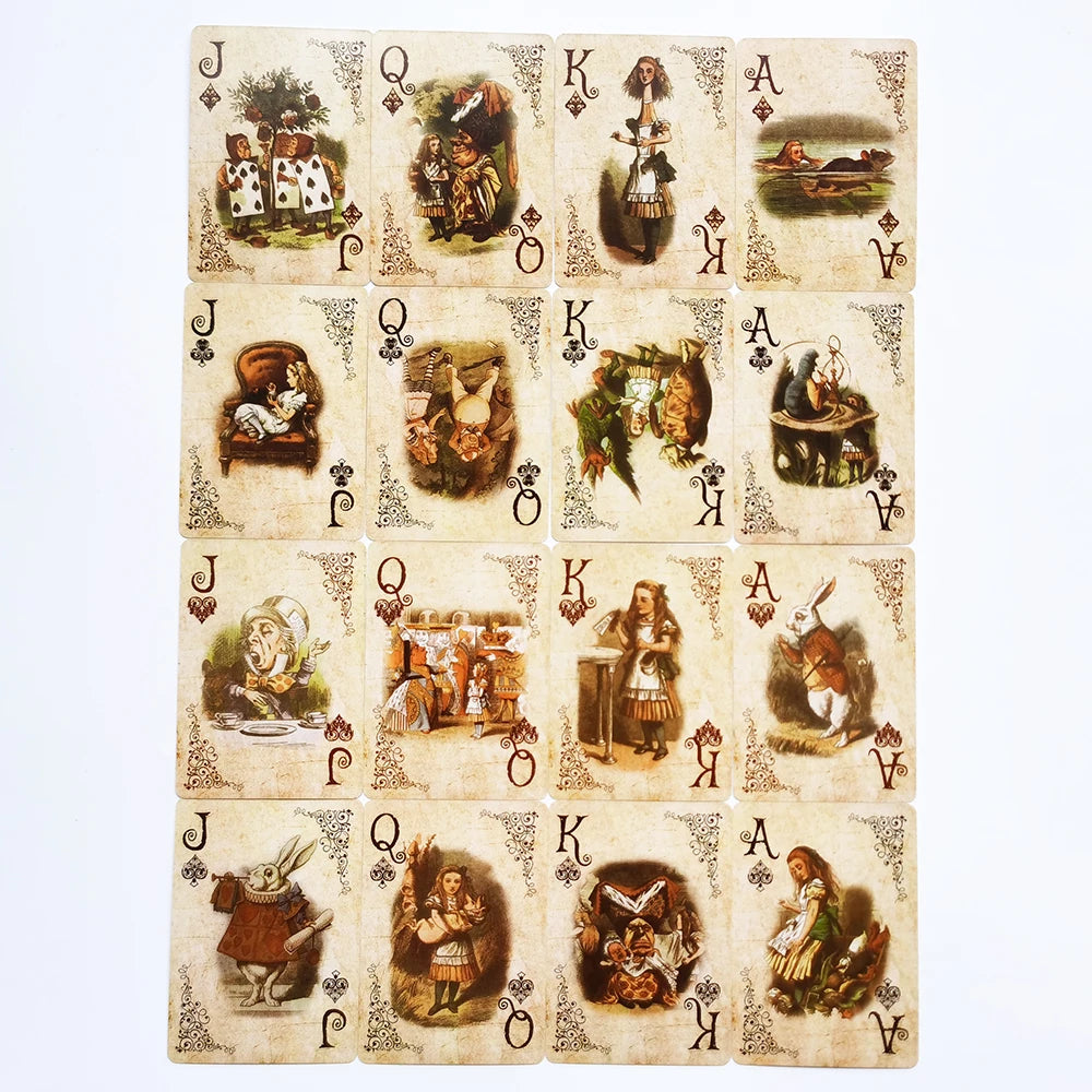 🃏 Vintage Style Alice in Wonderland Playing Cards – Classic Poker Deck | Retro Board Game & Magic Card Set | Free Shipping