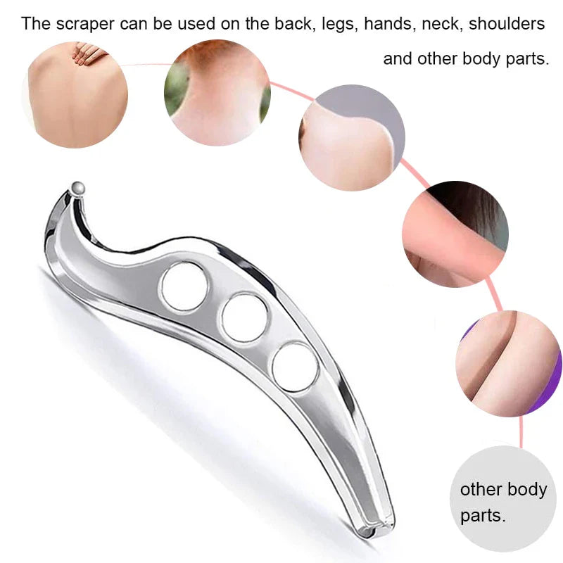 Stainless Steel Gua Sha Tool – Manual Scraping Massage Tool for Physical Therapy, Pain Relief, and Myofascial Release﻿