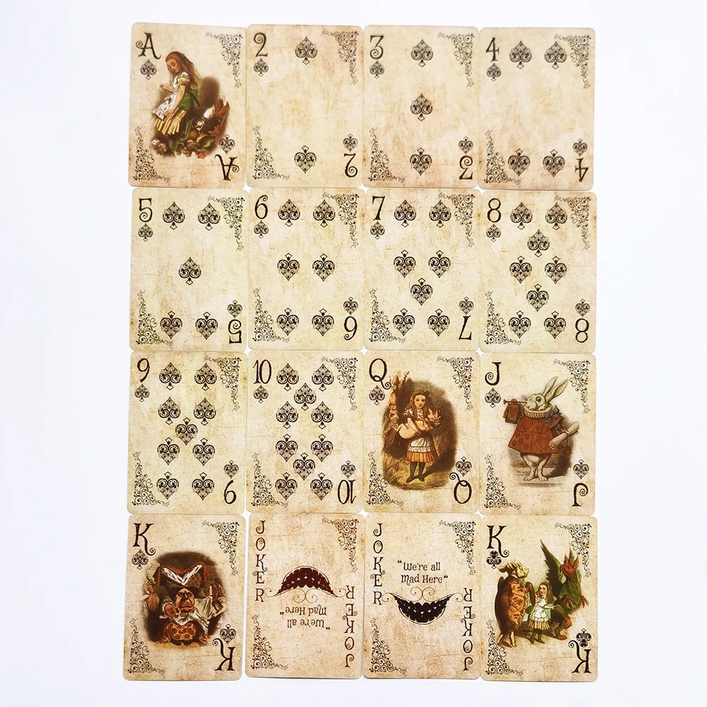 🃏 Vintage Style Alice in Wonderland Playing Cards – Classic Poker Deck | Retro Board Game & Magic Card Set | Free Shipping