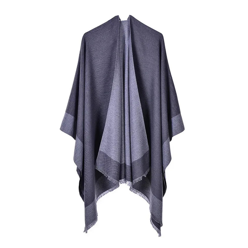 Women's Winter Poncho Wrap - Imitation Cashmere Shawl Cape & Scarf (130 x 150 cm) for Ultimate Warmth and Style
