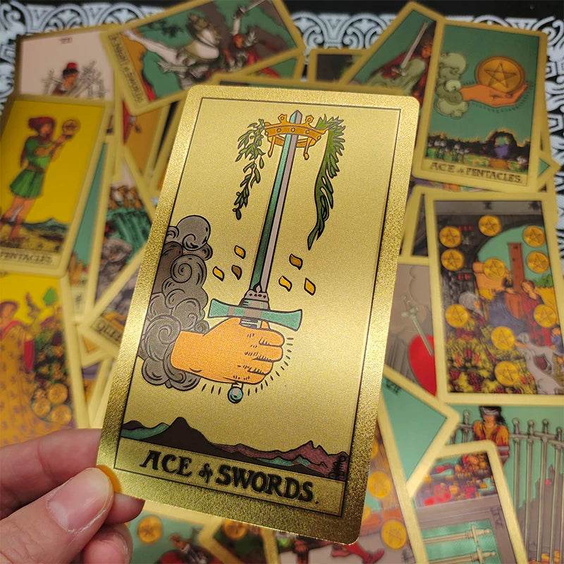Rose Gold Tarot Deck with Gold Foil - Deluxe Edition