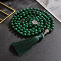 💚 The "Soul Transformation" 108 Mala: Malachite Heart Chakra Meditation Necklace (Hand-Knotted)