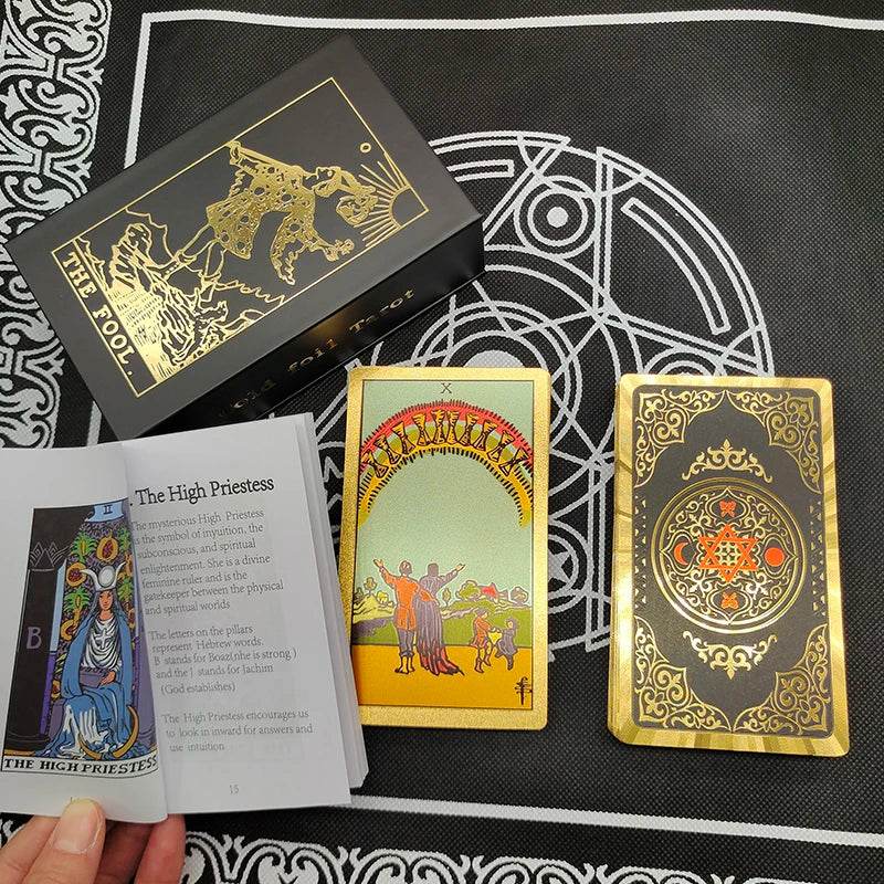Rose Gold Tarot Deck with Gold Foil - Deluxe Edition