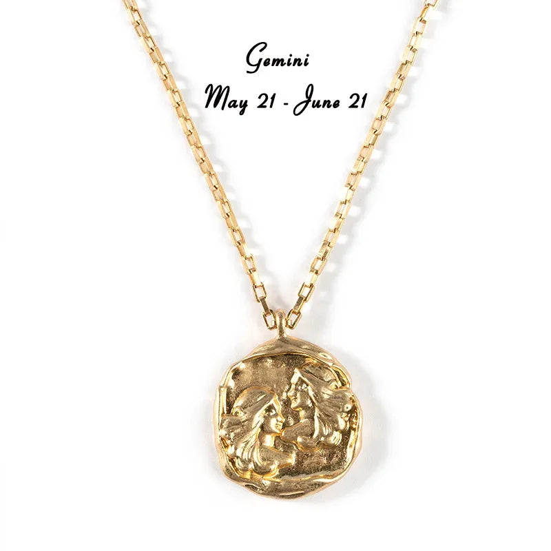 ✨ Zodiac Necklace Constellation Necklaces – Complete Set of 12 Astrology Pendants | Unisex Jewelry for Aries, Taurus, Gemini, Cancer, Leo, Virgo, Scorpio, Sagittarius, Capricorn, Pisces WB220801011G600 As pictures