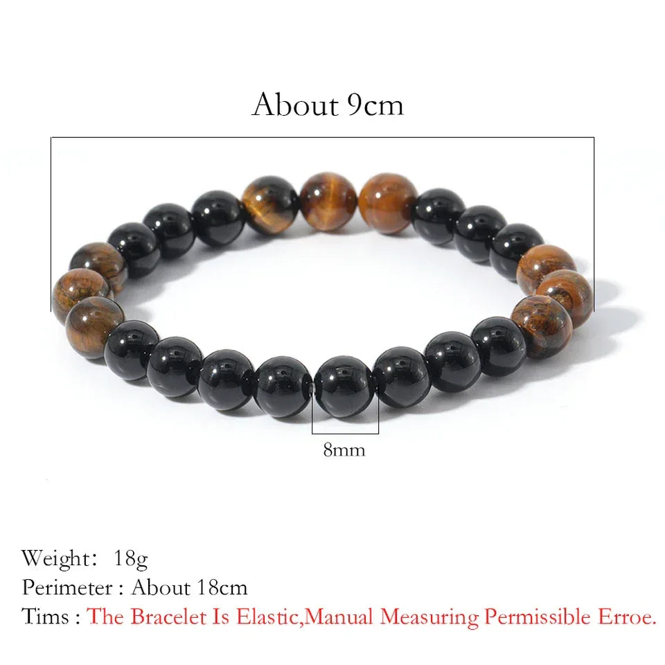 🐅 The "Grounded Warrior" Set: Tiger’s Eye & Black Onyx 108 Mala Necklace + Bracelet