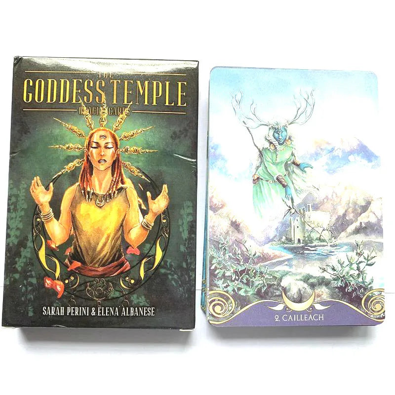 🌸 The Goddess Temple Oracle Cards Deck – 45 Cards | English Version | Guidebook Included | Tarot & Oracle Board Game | Family-Friendly Spiritual Tool