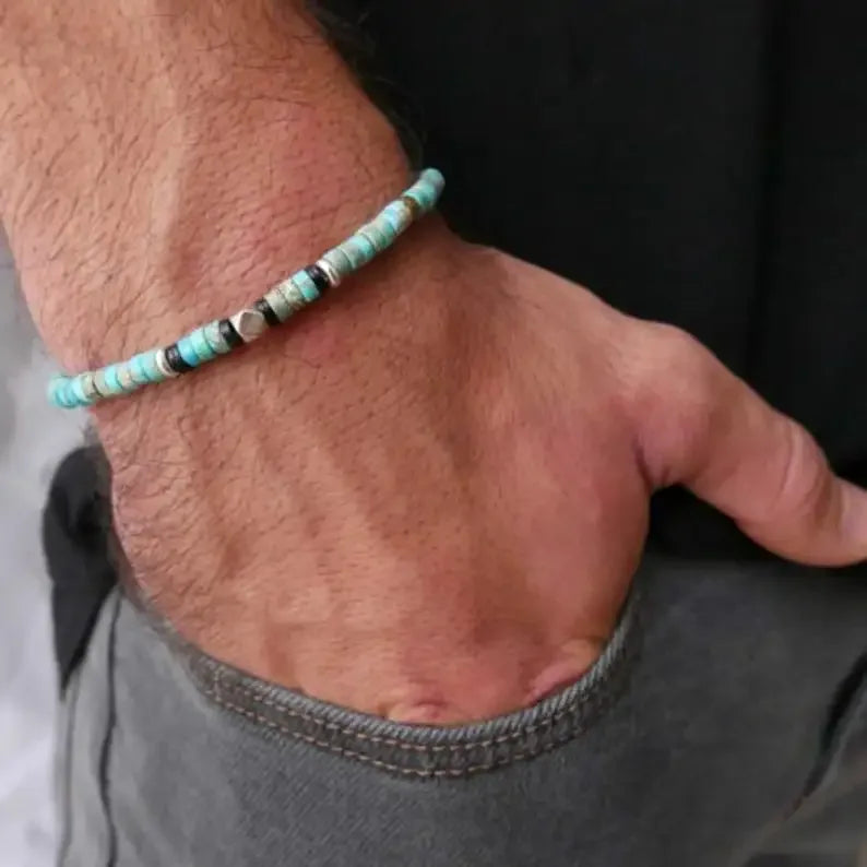 ✨ Men’s Cross Religious Bracelet – Classic Christian Jewelry for Men – Symbol of Faith and Strength A7