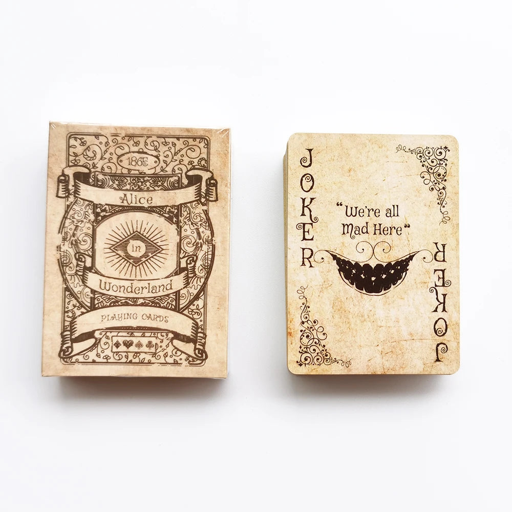 🃏 Vintage Style Alice in Wonderland Playing Cards – Classic Poker Deck | Retro Board Game & Magic Card Set | Free Shipping