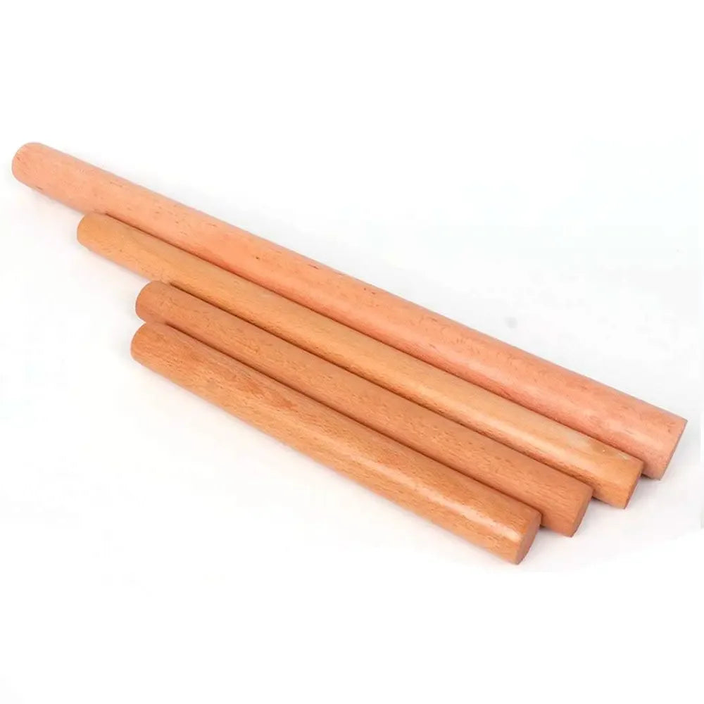 Portable Natural Wooden Rolling Pin – Solid Beech Dough Roller for Cooking & Baking, Non-stick & Durable Kitchen Tool (Multiple Sizes)﻿